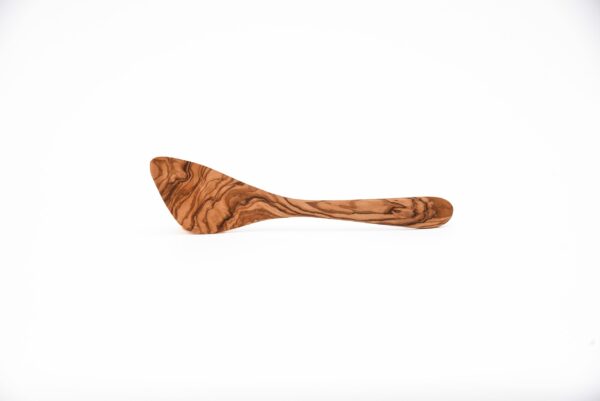 Olive Wood Angled Head Spatula – Precision in Every Turn