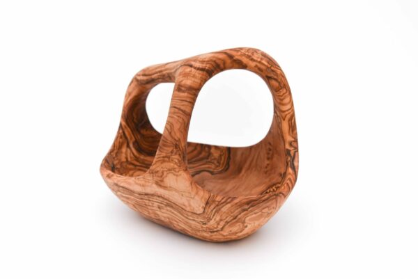 Olive Wood Bowl-Basket With Handle