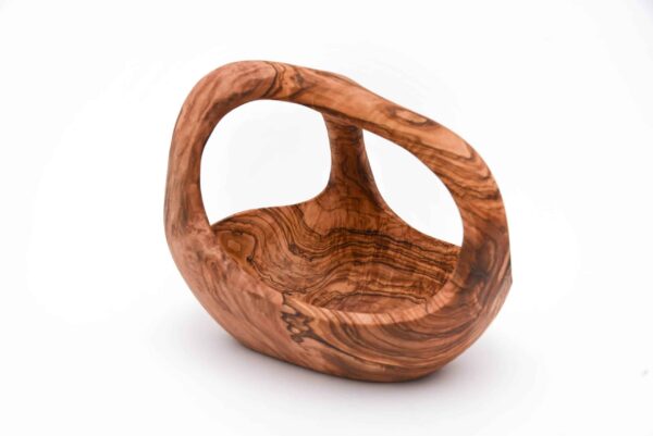 Olive Wood Bowl-Basket With Handle