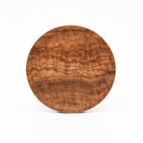 Olive Wood Carved Round Dish  30 cm