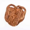 Olive Wood Cutting Board with Live Edge, Handle, and Groove