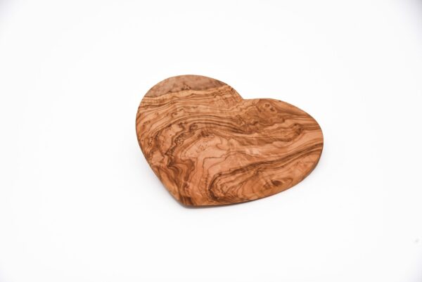 Olive Wood Cutting Board – Heart-Shaped