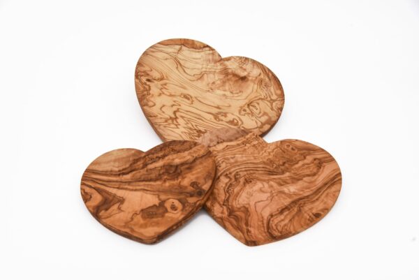 Olive Wood Cutting Board – Heart-Shaped