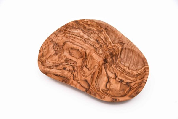 Olive Wood Dish-Three Carved Compartments