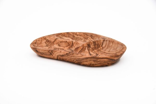 Olive Wood Dish-Three Carved Compartments