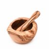 Olive Wood Mortar and Pestle Stylish
