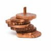 Olive Wood Rustic Coaster Set
