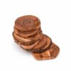 Olive Wood Rustic Coaster Set