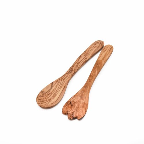 Olive Wood Salad Servers-Serving set