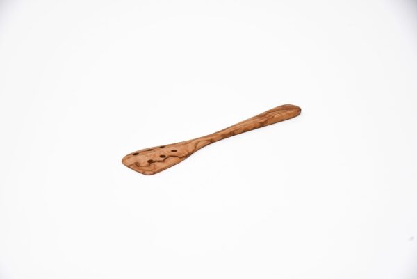 Olive Wood Spatula with 6 Drainage Holes